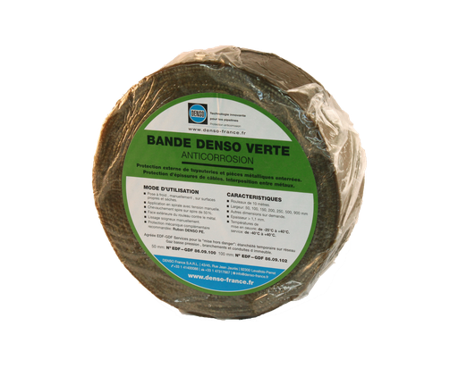 [DENBANDEGRASSE10X50] BANDE DENSO GRASSE VERTE L50MM LONGUEUR 10M 8609100 BAN050