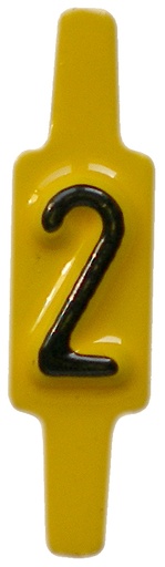 [PUI6JN-1] CARACTERE AMOVIBLE CHIFFRE -1- H 8MM  FOND JAUNE / RELIEF NOIR PAR 25 REPGDF/1