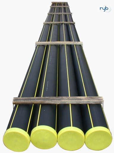 [ELY18653] TUBE PEHD 100 GAZ Ø90 MOP10 SDR11 EP8.2MM NF114 BARRE 6M TUGB090 §